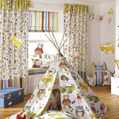 kids fabrics for bedding, blinds and curtains